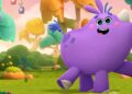 Andrew the purple rhinoceros in the animated world of Hornsby Downs