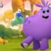 Andrew the purple rhinoceros in the animated world of Hornsby Downs