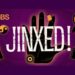 Official purple artwork for SBS Audio podcast Jinxed! featuring a black hand surrounded by superstition symbols