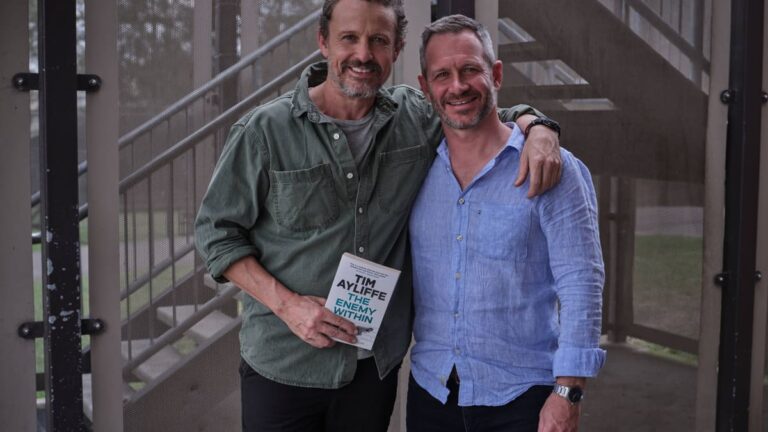 David Lyons with The Enemy Within author Tim Ayliffe