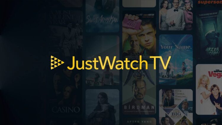 Official JustWatch TV logo over artwork from the service's launch page