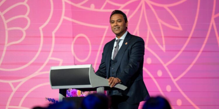 Dr Rolf Gomes speaks at the Maitri Lecture at ABC Ultimo