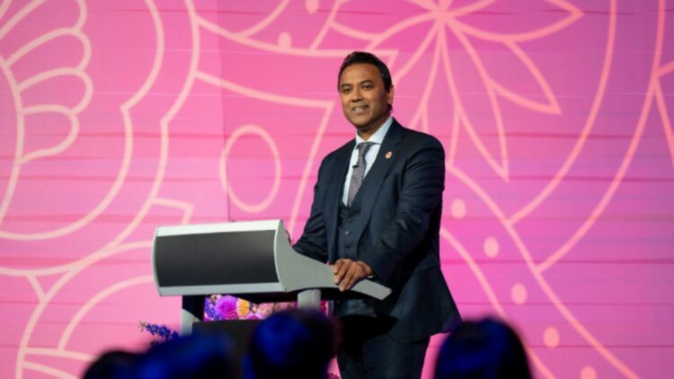 Dr Rolf Gomes speaks at the Maitri Lecture at ABC Ultimo