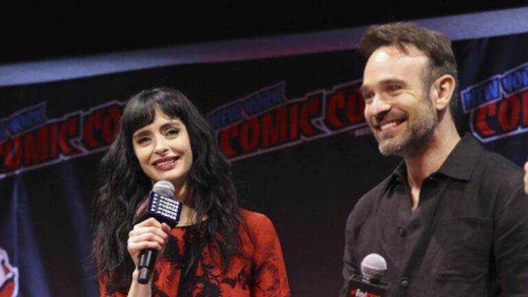 Krysten Ritter and Charlie Cox at Marvel New York Comic Con 2026