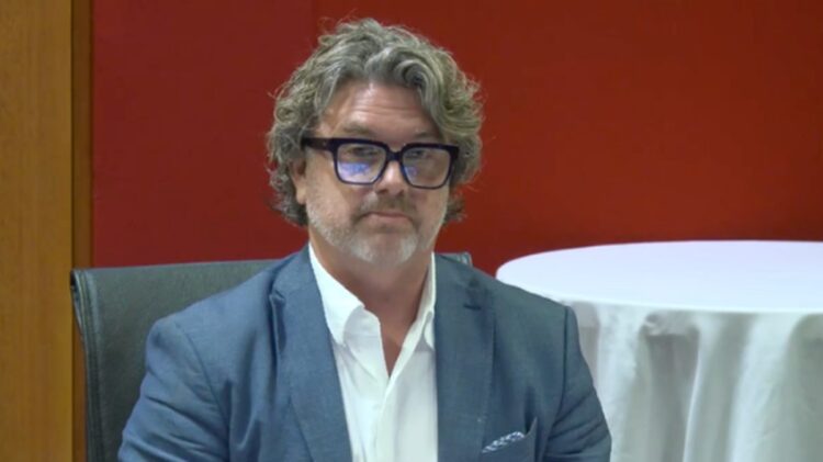 Screen Producers Australia CEO Matthew Deaner at the Joint Select Committee on Artificial Intelligence