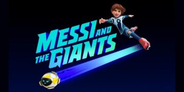 Messi and the Giants official key art showing Leo and the series title
