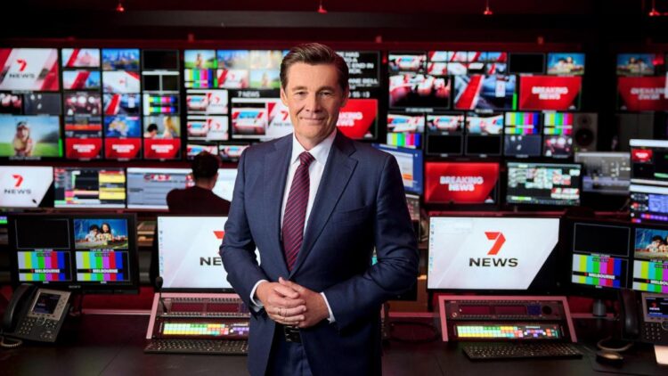 Mike Amor in the 7NEWS Melbourne newsroom