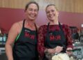 Krysten and Lucy in their kitchen during their My Kitchen Rules Instant Restaurant redemption