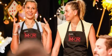 Alisha and Deanne at their My Kitchen Rules instant restaurant