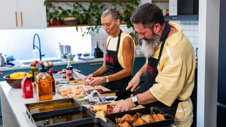 Jane and Shane prepare their Instant Restaurant menu in My Kitchen Rules