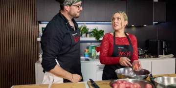 Tiffany and Giancarlo in their My Kitchen Rules kitchen