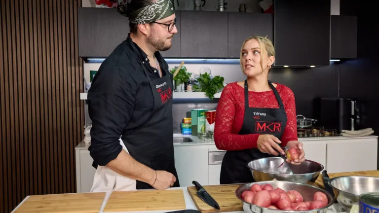 Tiffany and Giancarlo in their My Kitchen Rules kitchen