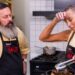 Jane and Shane look at their pigeon dish during My Kitchen Rules