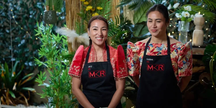 Mary and Golden at their My Kitchen Rules Instant Restaurant