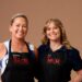Krysten and Lucy in their aprons for My Kitchen Rules on Channel 7