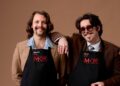Harrison and Oliver in their aprons for My Kitchen Rules on Channel 7