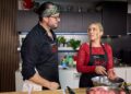 Tiffany and Giancarlo in their My Kitchen Rules Instant Restaurant kitchen