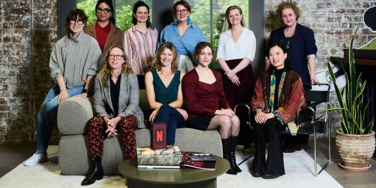Eight finalists of Netflix’s The Next Brilliant Career programme at the Sydney pitch day