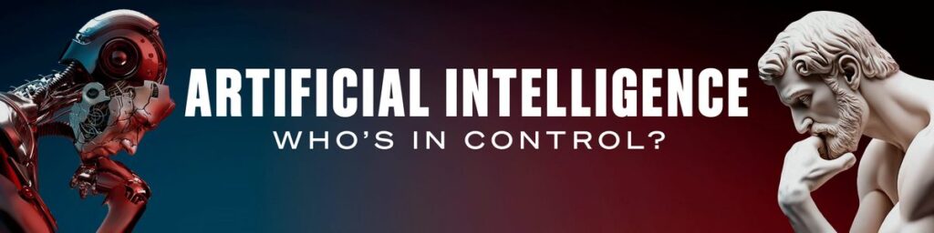 Title artwork for the News24 documentary Artificial Intelligence: Who’s in Control?