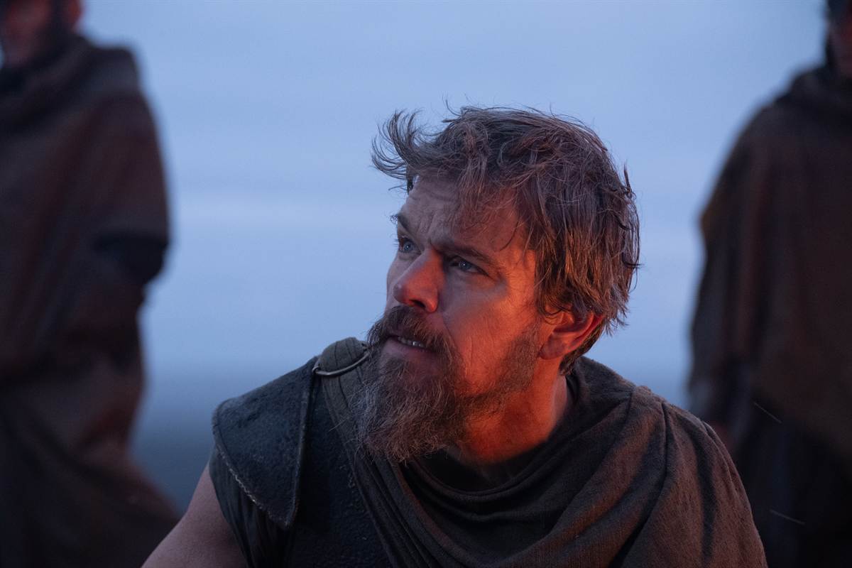 Matt Damon as Odysseus in a scene from The Odyssey