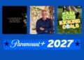 Paramount+ 2027 upfront artwork featuring Mushroom Murders, Hedley Thomas Investigates and Sam Kerr Kicking Goals.