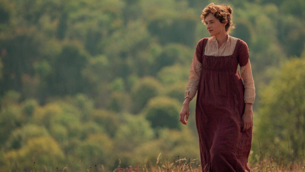 Emma Corrin as Lizzy Bennet in Pride and Prejudice