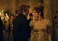 Emma Corrin as Lizzy and Jack Lowden as Mr Darcy in the Pride and Prejudice trailer on Netflix