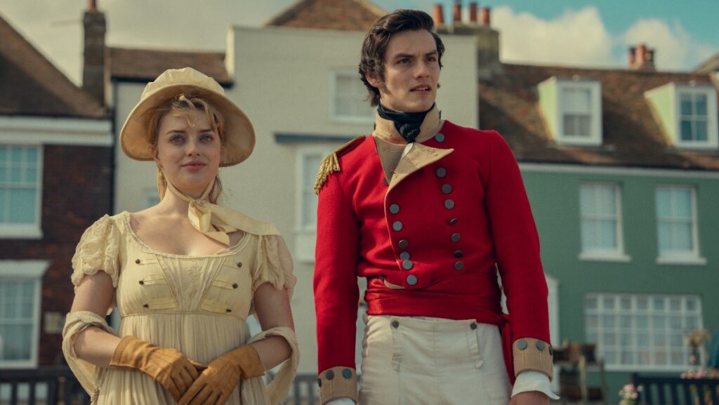 A Regency street scene from the new Netflix series