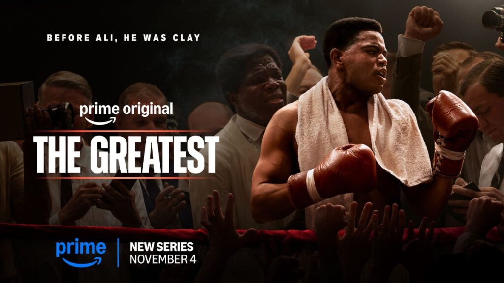 Key art for The Greatest, the Muhammad Ali series on Prime Video