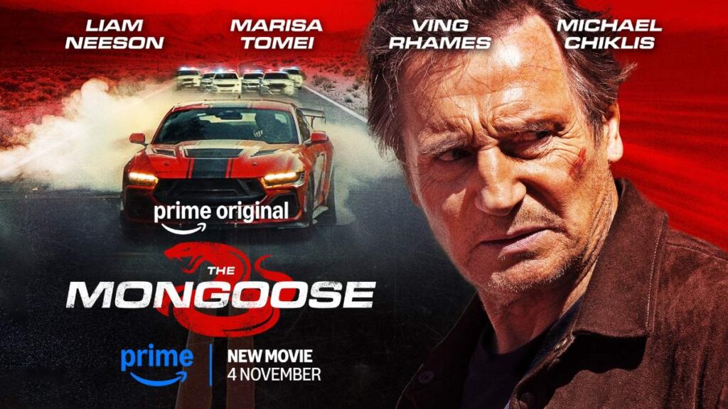 Key art for The Mongoose starring Liam Neeson on Prime Video