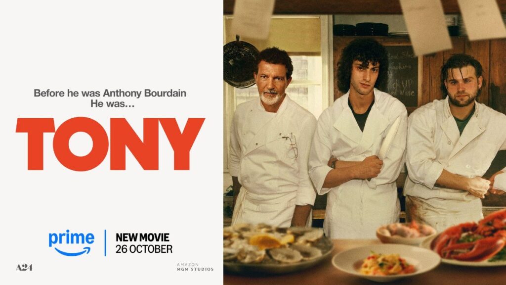 Key art for TONY, starring Dominic Sessa as a young Anthony Bourdain, on Prime Video