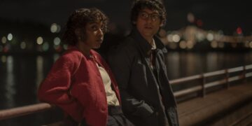 Ayo Edebiri and Will Sharpe together in the Apple TV series Prodigies