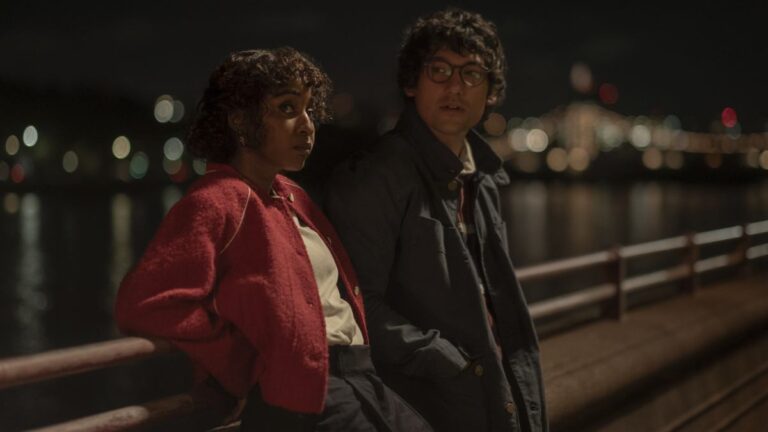 Ayo Edebiri and Will Sharpe together in the Apple TV series Prodigies