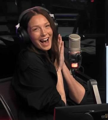 Ricki-Lee speaking in the Nova 96.9 Sydney studio
