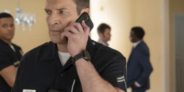 John Nolan on the phone in The Rookie season eight episode sixteen