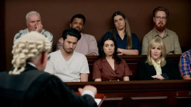 Jurors listen to a lawyer in The Jury