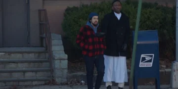 Ramy and a Sufi sheikh walking together