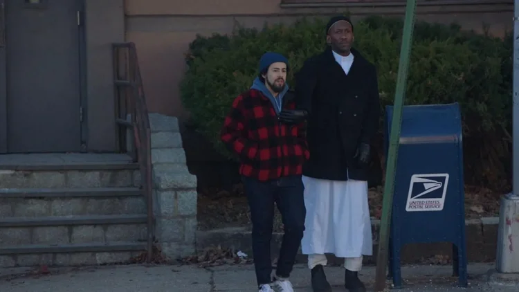 Ramy and a Sufi sheikh walking together