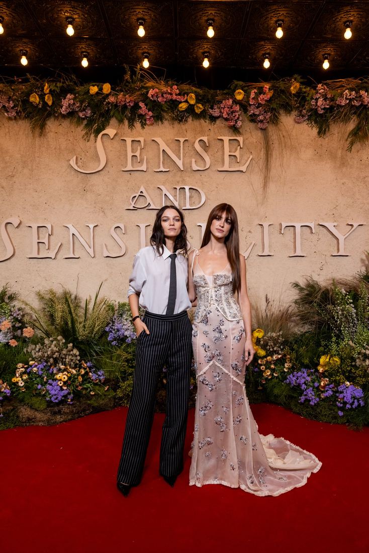Daisy Edgar-Jones and Esmé Creed-Miles at the Sense and Sensibility premiere