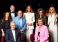 Michael Usher with Bruce McAvaney, Georgie Parker, Larry Emdur, Sonia Kruger, Johanna Griggs, Natalie Barr and Effie for 70 Years of Seven