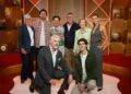 Shaun Micallef with the parent-and-child teams in Parents' Evening episode four