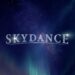 Skydance wordmark on a blue night-sky background