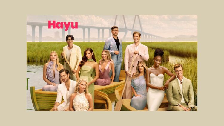 Southern Charm Season 12 cast pictured in Charleston publicity art for Hayu