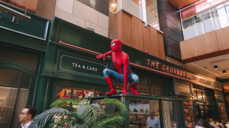 Spider-Man at The Grounds of the City in Sydney for the Brand New Day coffee promotion