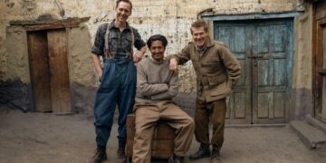 Tom Hiddleston, Genden Phuntsok and Willem Dafoe in Tenzing on Apple TV