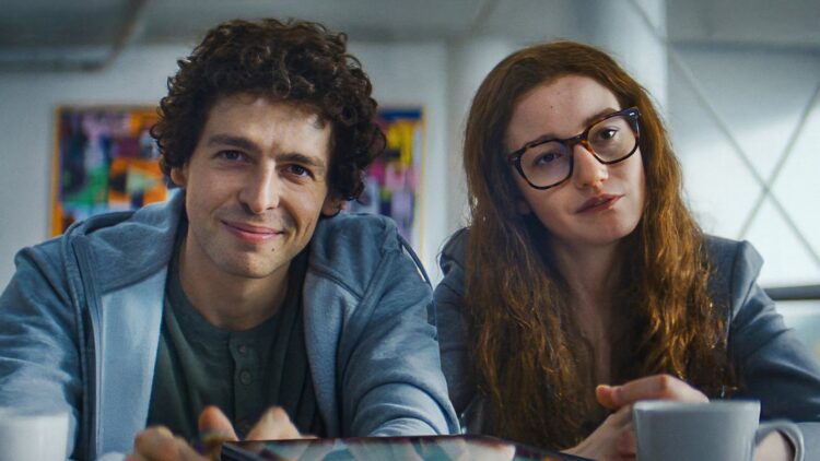 Anthony Boyle and Julia Garner in a scene from The Altruists