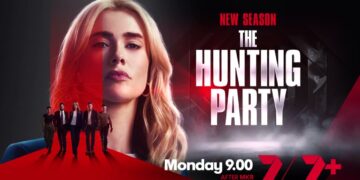 Melissa Roxburgh in key art for The Hunting Party season 2 on 7plus