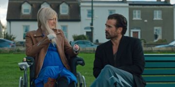 Emma Fogarty and Colin Farrell in The Slightest Touch on HBO Max