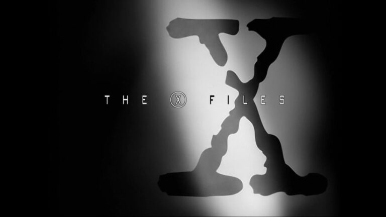 Classic The X-Files title card, showing the series’ distinctive lettering and large X with no cast members
