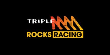 Official Triple M Rocks Racing logo on a black background